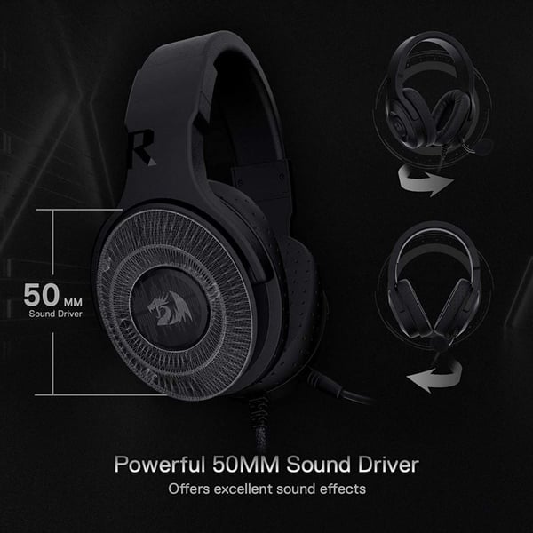 Redragon H350 Wired Over Ear Gaming Headset Black Redragon H350 Wired Over Ear Gaming Headset Black