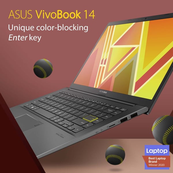 Asus K413EQ-EB245T Laptop - Core i5 2.4GHz 8GB 512GB 2GB Win10 14inch FHD Black Asus K413EQ-EB245T Laptop - Core i5 2.4GHz 8GB 512GB 2GB Win10 14inch FHD Black