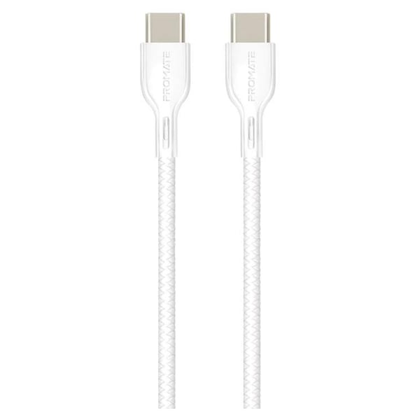 Promate USB-C To USB-C Cable 2m White Promate USB-C To USB-C Cable 2m White
