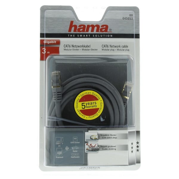 Hama Cat6 Patch Cable 3M Hama Cat6 Patch Cable 3M