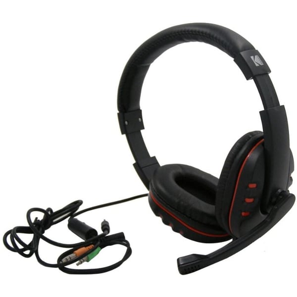 Kodak WHWM-5708 Dual Aux Wired Over Ear Headset Black Kodak WHWM-5708 Dual Aux Wired Over Ear Headset Black