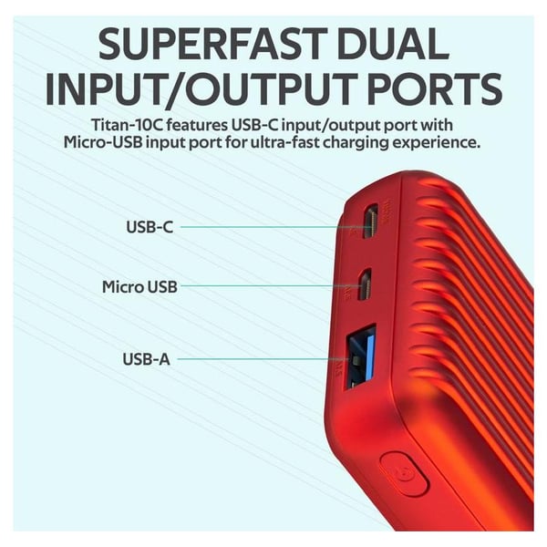 Promate Power Bank 10000mAh Red Promate Power Bank 10000mAh Red