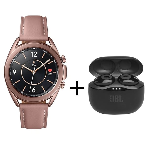 Samsung Galaxy Watch3 Bluetooth (41mm) Mystic Bronze + JBL TUNE 120TWS Truly Wireless In-Ear Headphones Black Samsung Galaxy Watch3 Bluetooth (41mm) Mystic Bronze + JBL TUNE 120TWS Truly Wireless In-Ear Headphones Black