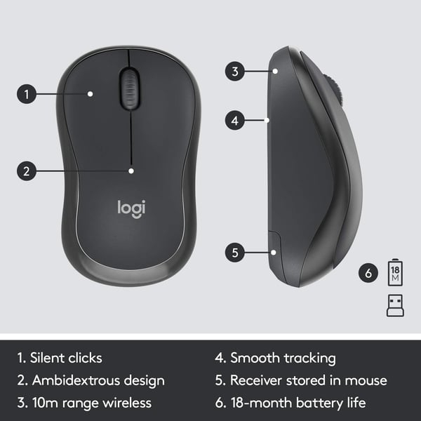 Logitech MK295 Wireless Keyboard + Mouse Combo Black Logitech MK295 Wireless Keyboard + Mouse Combo Black