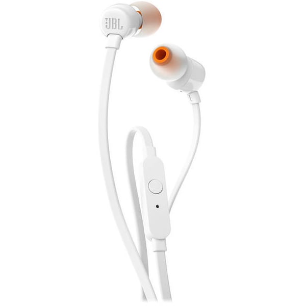 JBL T110 In Ear Wired Headphone White JBL T110 In Ear Wired Headphone White