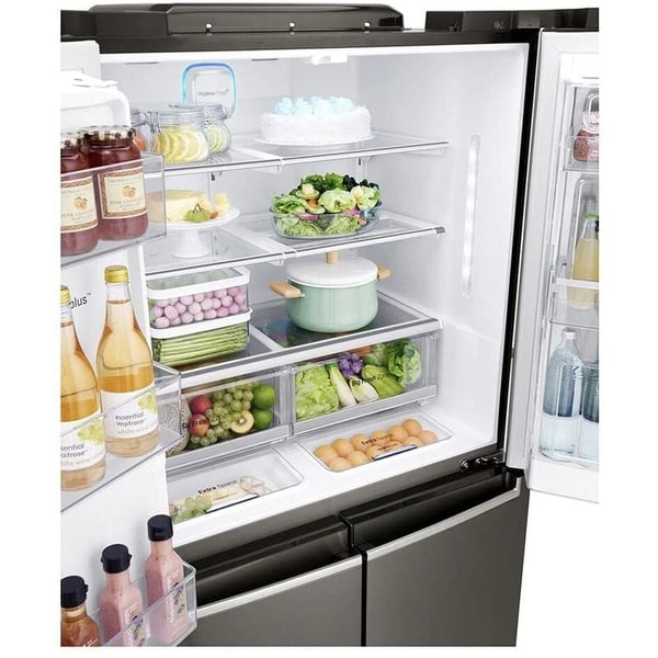 LG Side by Side Refrigerator InstaView Door-in-Door Black Stainless Steel Hygiene FRESH+ ThinQ 870 Litres GR-X39FMKHL LG Side by Side Refrigerator InstaView Door-in-Door Black Stainless Steel Hygiene FRESH+ ThinQ 870 Litres GR-X39FMKHL
