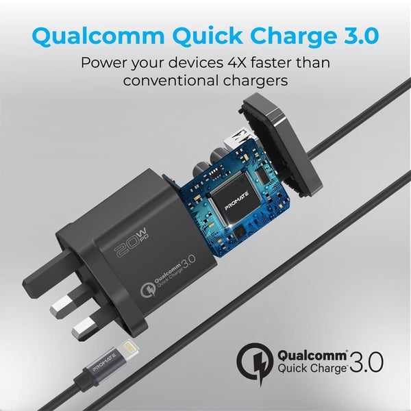 Promate Ultra Fast Charger Black Promate Ultra Fast Charger Black