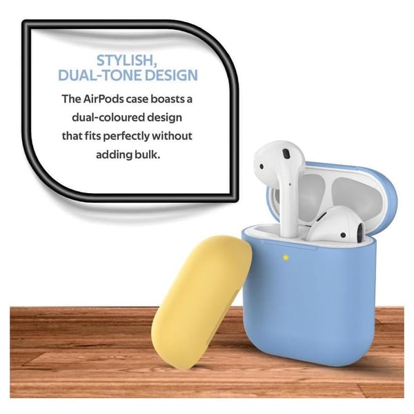Promate SILICASE Silicon Case For AirPods Blue Promate SILICASE Silicon Case For AirPods Blue