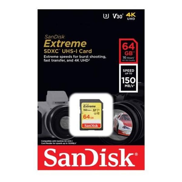 Sandisk SDSDXV6-064G-GNCIN Extreme SDXC Card 64GB Sandisk SDSDXV6-064G-GNCIN Extreme SDXC Card 64GB