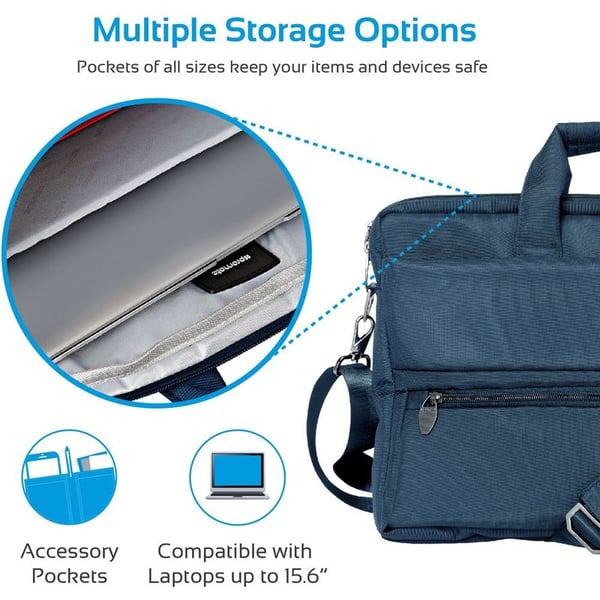 Promate Messenger Bag Blue 15.6 inch Laptop Promate Messenger Bag Blue 15.6 inch Laptop