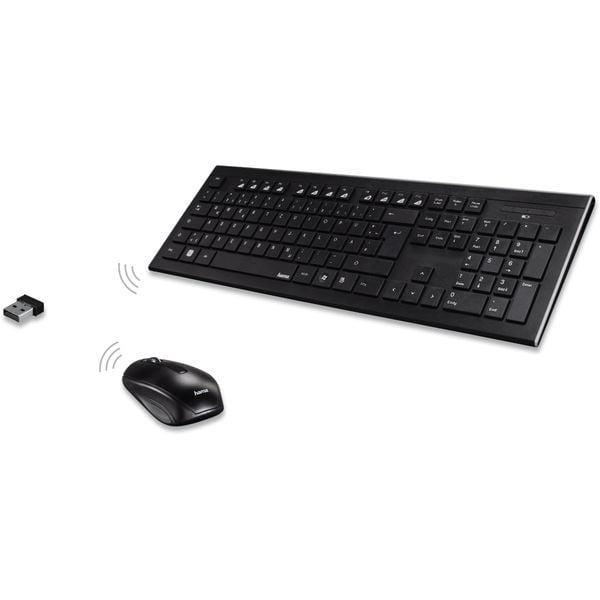 Hama Cortino Wireless Keyboard & Mouse Black Hama Cortino Wireless Keyboard & Mouse Black