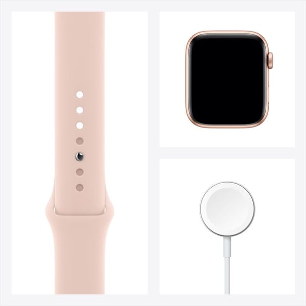 Apple Watch SE GPS 44mm Gold Aluminum Case with Pink Sand Sport Band Apple Watch SE GPS 44mm Gold Aluminum Case with Pink Sand Sport Band