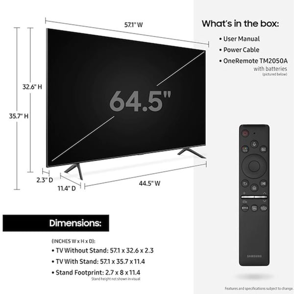 Samsung QA65Q60T 4K Smart OLED Television 65inch Samsung QA65Q60T 4K Smart OLED Television 65inch