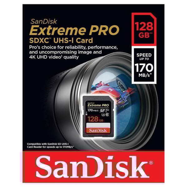 Sandisk SDSDXXY-128G-GN4IN Extreme Pro SDXC Card 128GB Sandisk SDSDXXY-128G-GN4IN Extreme Pro SDXC Card 128GB