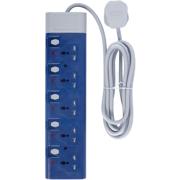Clikon CK554 Extension Socket 5Way 3M Clikon CK554 Extension Socket 5Way 3M