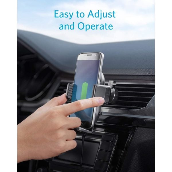Anker Powerwave 2 Port Wireless Car Charger Black Anker Powerwave 2 Port Wireless Car Charger Black