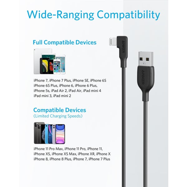 Anker Y2320H11 Lightning Cable 3ft BLK Anker Y2320H11 Lightning Cable 3ft BLK