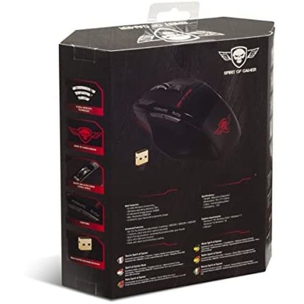 Spirit of Gamer Wireless Gaming Mouse Black MO277 PRO-M9 Spirit of Gamer Wireless Gaming Mouse Black MO277 PRO-M9