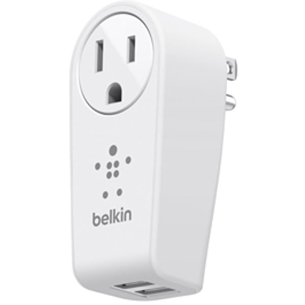 Belkin F8M102AF BOOST UP 2 Port Swivel Charger W/Outlet White Belkin F8M102AF BOOST UP 2 Port Swivel Charger W/Outlet White