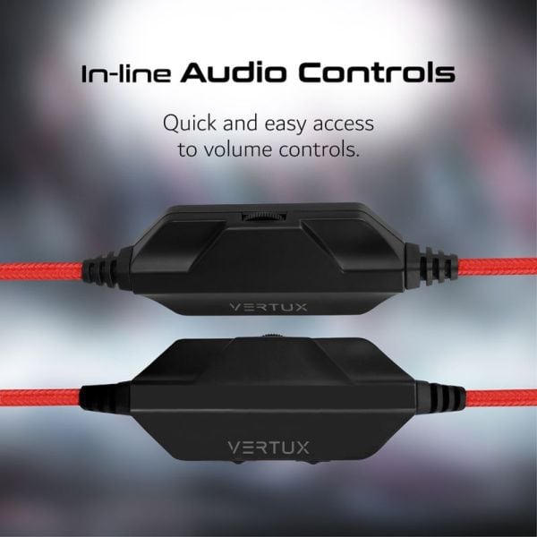 Vertux BLITZ Wired Over Ear Gaming Headset Red Vertux BLITZ Wired Over Ear Gaming Headset Red