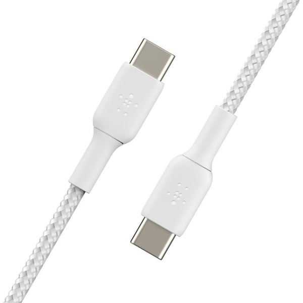 Belkin Boost Charge™ Braided Usb-C To Usb-C Cable, 1M, White Belkin Boost Charge™ Braided Usb-C To Usb-C Cable, 1M, White