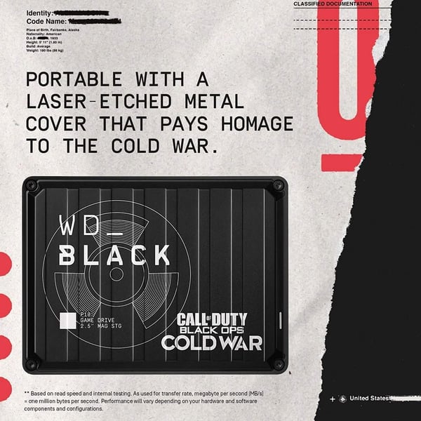 Western Digital COD Black Ops Cold War SE HDD 2TB Black WDBAZC0020BBKWESN Western Digital COD Black Ops Cold War SE HDD 2TB Black WDBAZC0020BBKWESN