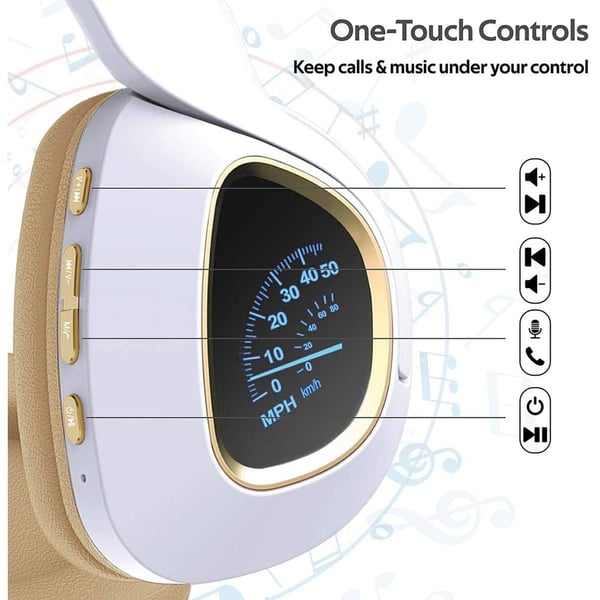 Promate BAVARIA Wireless On-Ear Headphone White Promate BAVARIA Wireless On-Ear Headphone White