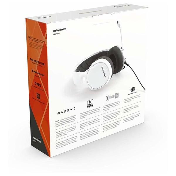 Steelseries 61506 Arctis 3 2019 Edition Headset White Steelseries 61506 Arctis 3 2019 Edition Headset White