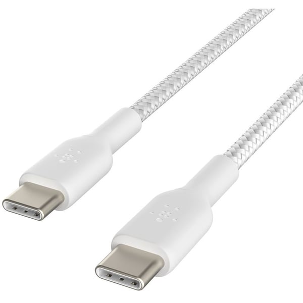 Belkin Boost Charge™ Braided Usb-C To Usb-C Cable, 1M, White Belkin Boost Charge™ Braided Usb-C To Usb-C Cable, 1M, White