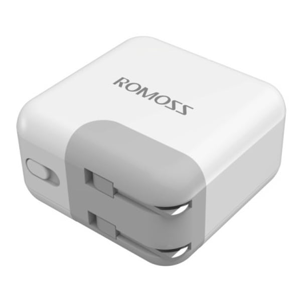 Romoss Dual USB Charger White W/UK Plug Romoss Dual USB Charger White W/UK Plug