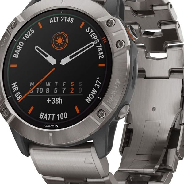 Garmin 010-02157-24 Fenix 6X Pro Solar Smartwatch Titanium Garmin 010-02157-24 Fenix 6X Pro Solar Smartwatch Titanium