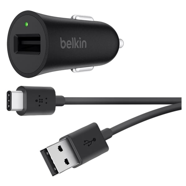 Belkin BOOSTUP USB Type-A to USB Type-C Car Charger 18W Black Belkin BOOSTUP USB Type-A to USB Type-C Car Charger 18W Black