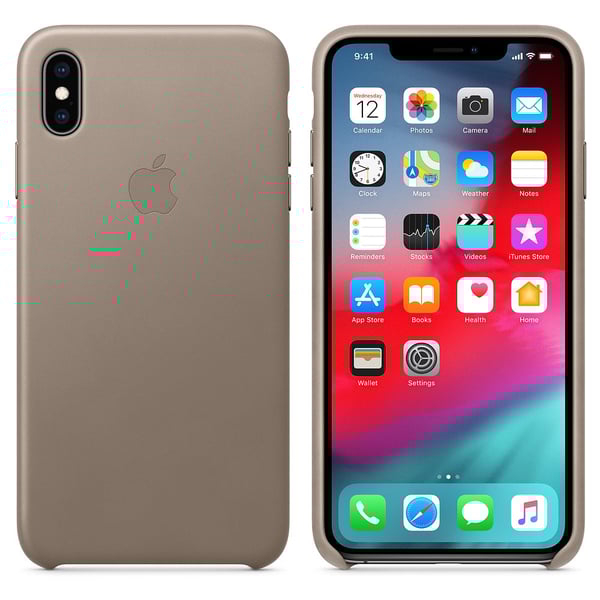 Apple Leather Case Taupe For iPhone XS Max Apple Leather Case Taupe For iPhone XS Max