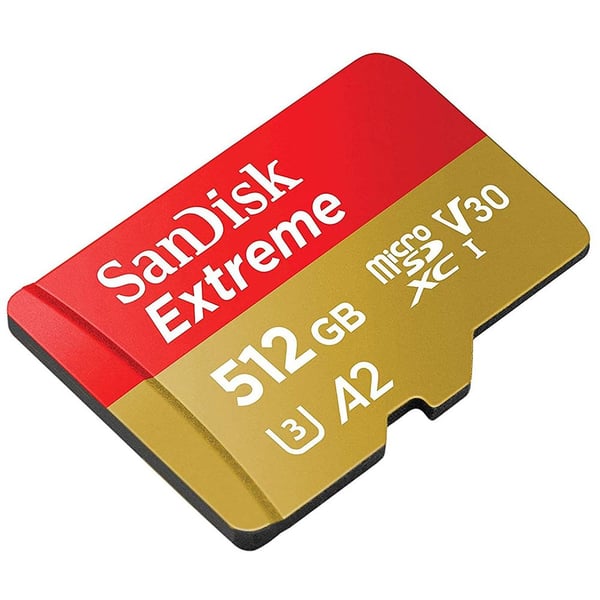 Sandisk Extreme Micro SDXC Memory Card 512GB Red and Brown SDSQXA1-512G-GN6MN Sandisk Extreme Micro SDXC Memory Card 512GB Red and Brown SDSQXA1-512G-GN6MN