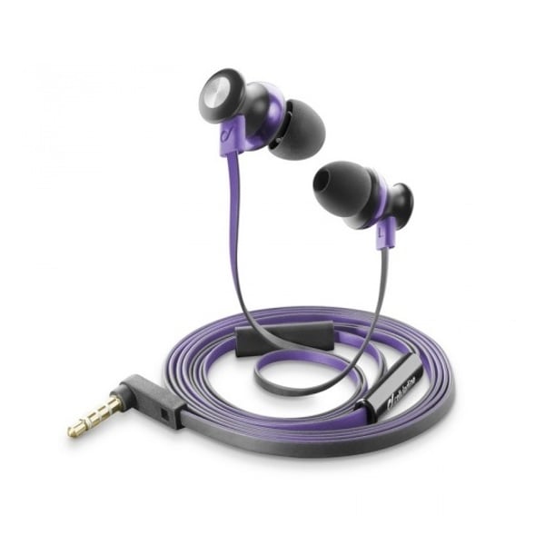 Cellular Line In Ear Headset Black/Purple Cellular Line In Ear Headset Black/Purple