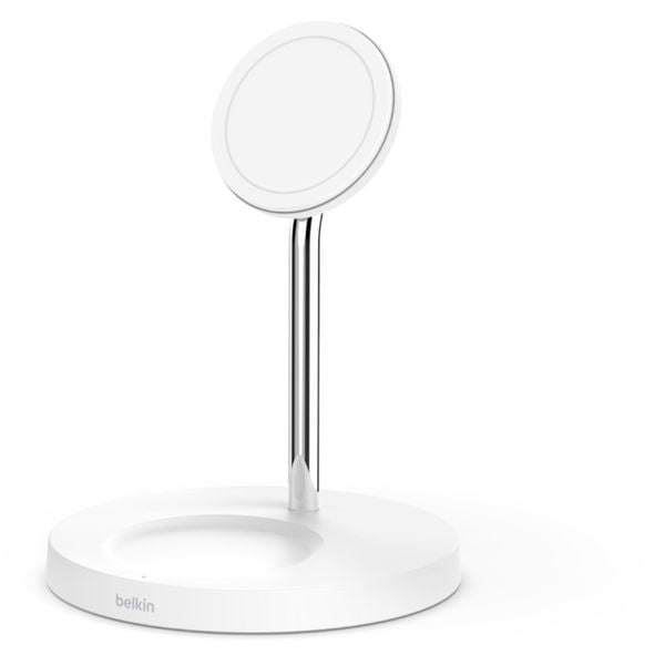 Belkin Charge Pro MagSafe 2-in-1 Wireless Charger White Belkin Charge Pro MagSafe 2-in-1 Wireless Charger White