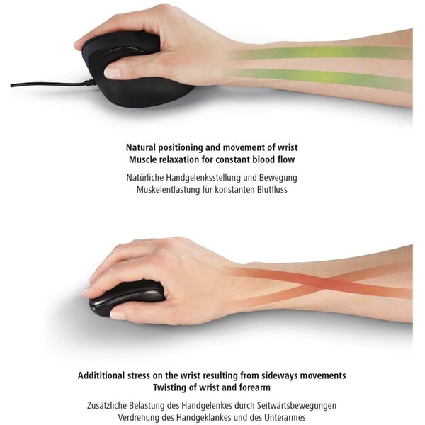 Hama Vertical Ergonomic Wireless Mouse 11.5cm Black Hama Vertical Ergonomic Wireless Mouse 11.5cm Black