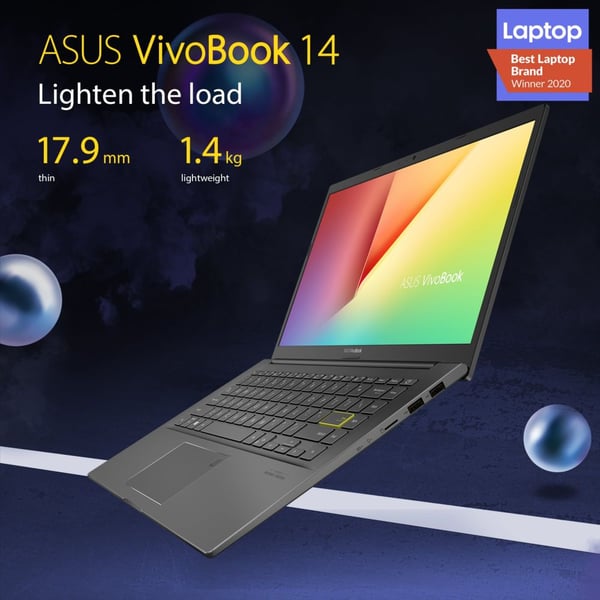 Asus K413EQ-EB245T Laptop - Core i5 2.4GHz 8GB 512GB 2GB Win10 14inch FHD Black Asus K413EQ-EB245T Laptop - Core i5 2.4GHz 8GB 512GB 2GB Win10 14inch FHD Black