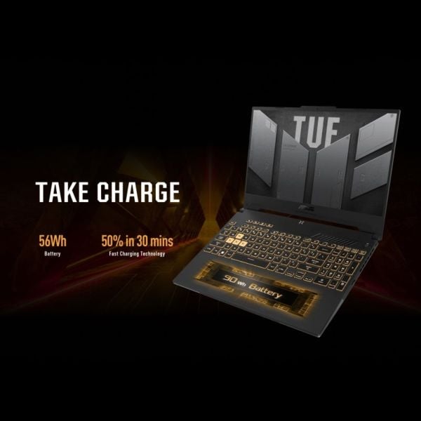 Asus TUF F15 FX507ZC-HN027W Gaming Laptop - Core i7 4.70GHz 16GB 512GB 4GB Win11 15.6inch FHD Grey NVIDIA Geforce RTX 3050 English/Arabic Keyboard Asus TUF F15 FX507ZC-HN027W Gaming Laptop - Core i7 4.70GHz 16GB 512GB 4GB Win11 15.6inch FHD Grey NVIDIA Geforce RTX 3050 English/Arabic Keyboard