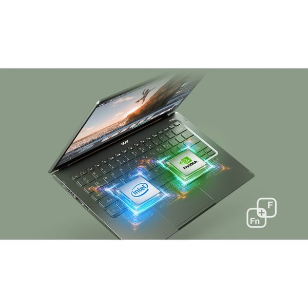 Acer Swift 5 SF514-55GT-75JX NX Laptop - Core i7 4.70GHz 16GB 1TB 2GB Windows 10 Home 14inch FHD Mist Green English/Arabic Keyboard Acer Swift 5 SF514-55GT-75JX NX Laptop - Core i7 4.70GHz 16GB 1TB 2GB Windows 10 Home 14inch FHD Mist Green English/Arabic Keyboard