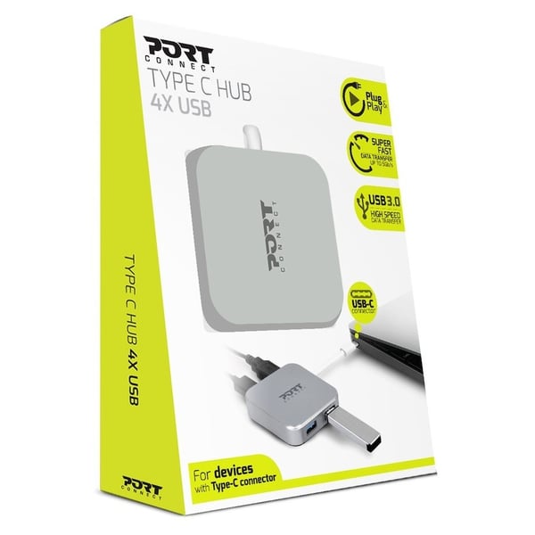 Port 900123 HUB Type C To 4 x USB 3.0 Port 900123 HUB Type C To 4 x USB 3.0