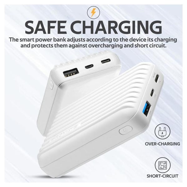 Promate Power Bank 10000mAh White Promate Power Bank 10000mAh White
