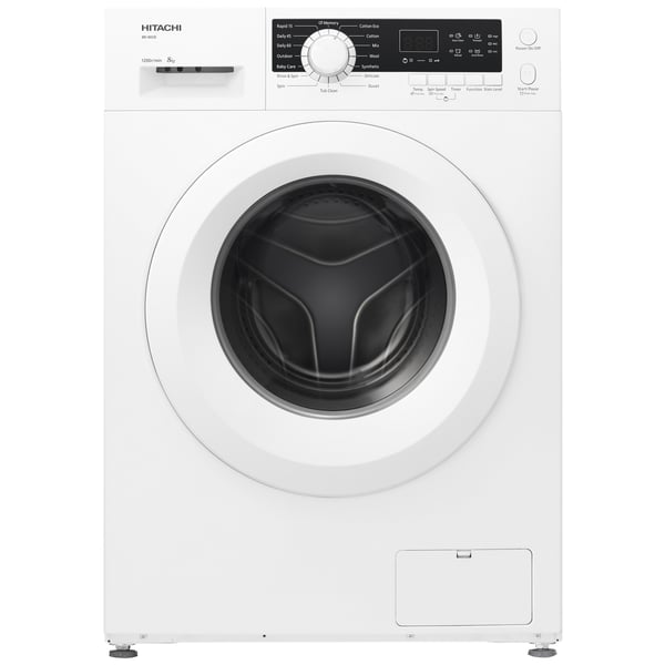 Hitachi Front Load Washing Machine 8 KG White BD80CE3CGX Hitachi Front Load Washing Machine 8 KG White BD80CE3CGX