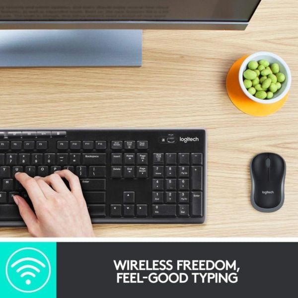 Logitech Wireless Keyboard & Mouse Combo Black + Stereo Headset Bundle Logitech Wireless Keyboard & Mouse Combo Black + Stereo Headset Bundle