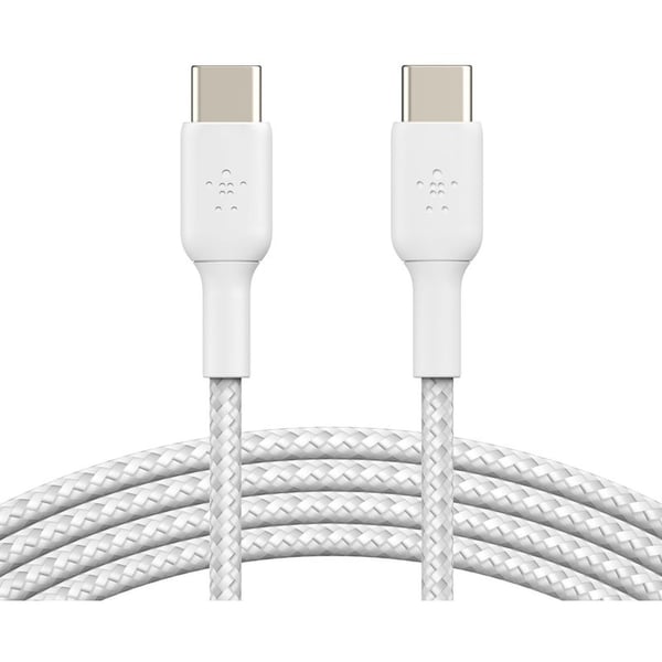 Belkin Boost Charge™ Braided Usb-C To Usb-C Cable, 1M, White Belkin Boost Charge™ Braided Usb-C To Usb-C Cable, 1M, White
