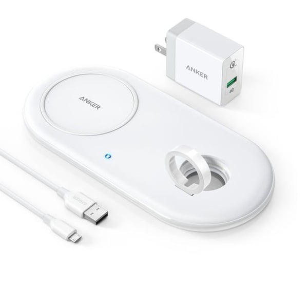 Anker Powerwave+ Pad With Watch Holder White Anker Powerwave+ Pad With Watch Holder White