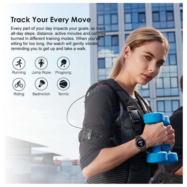 Oraimo OSW-10 Tempo W Smartwatch - Black Oraimo OSW-10 Tempo W Smartwatch - Black