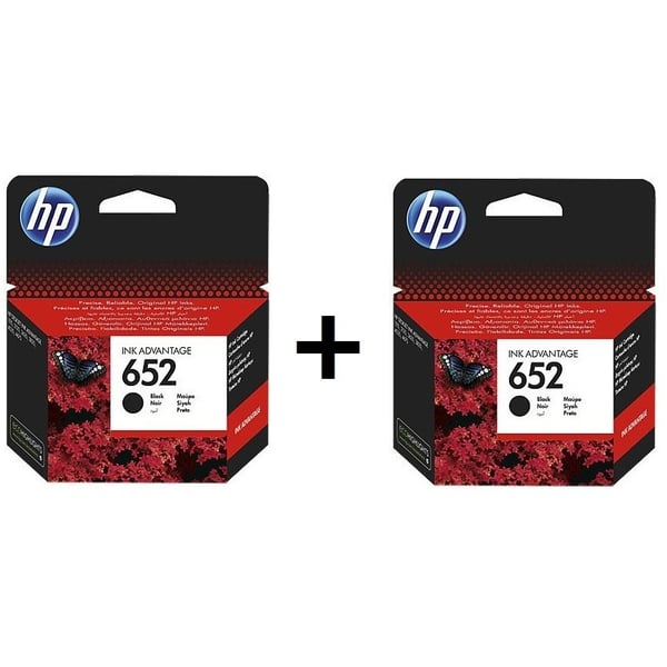 HP F6V25AE 652 Ink Cartridge Black + F6V24AE 652 Ink Cartridge Tri Color HP F6V25AE 652 Ink Cartridge Black + F6V24AE 652 Ink Cartridge Tri Color