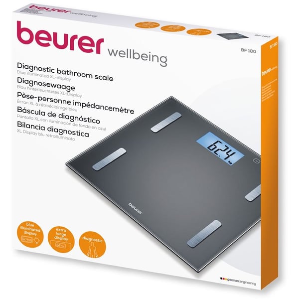 Beurer Diagnostic Bathroom Scale BF180 + Beurer Thermometer FT09/1 Beurer Diagnostic Bathroom Scale BF180 + Beurer Thermometer FT09/1