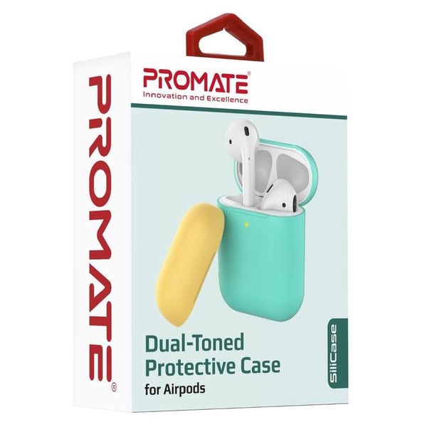 Promate SILICASE Silicon Case For AirPods Green Promate SILICASE Silicon Case For AirPods Green